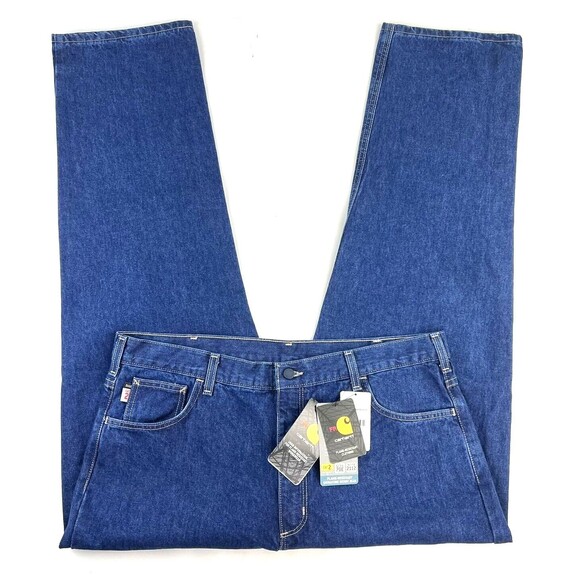 Carhartt Mens Flame Resistant Signature Denim Jean Relaxed Fit 40 X 32 Cat 2 NWT - Picture 5 of 10